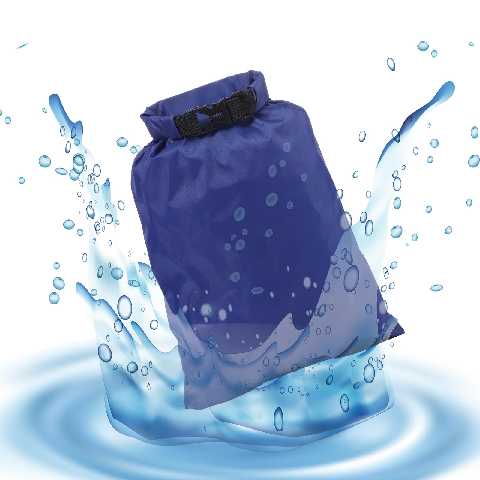 Pimoys 6 Pack Waterproof Dry Bags, Lightweight Outdoor Dry Sacks Ultimate Dry Bags for Kayaking Rafting Boating Camping (1.5L, 2.5L, 3L, 3.5L, 5L, 8L)