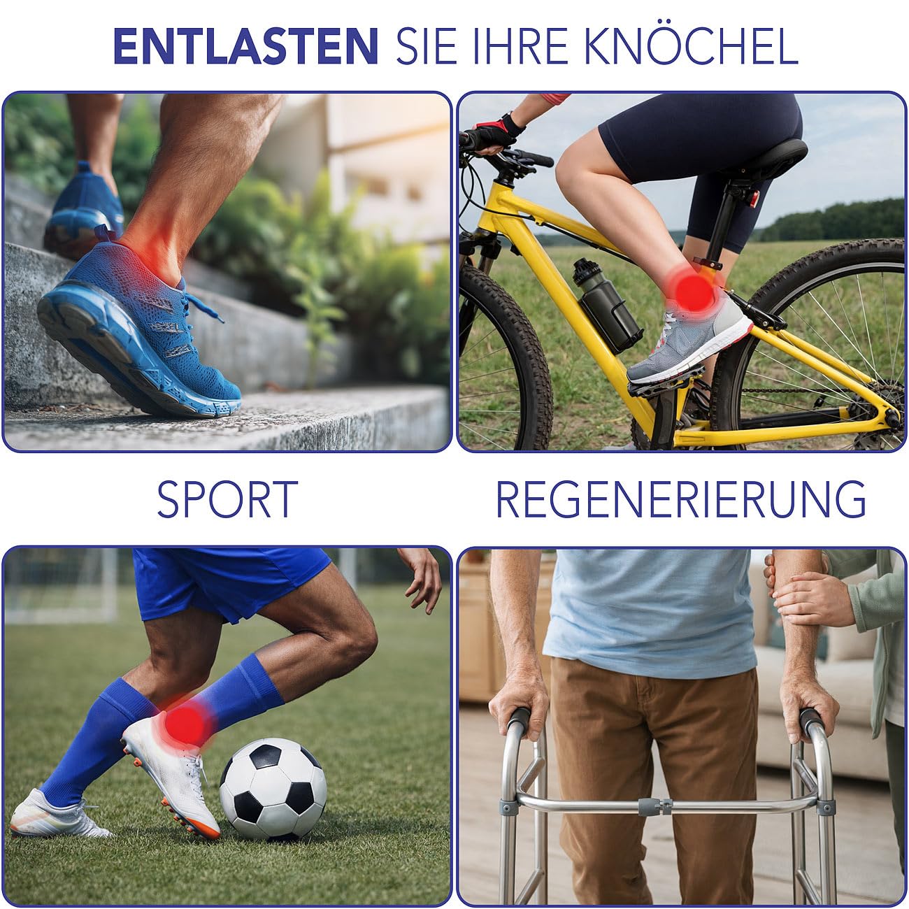 Newgen Medicals Kühlsocken: 4er-Set Gel-Kühlschuhe mit Stoff-Sohle, auch für Wärmeanwendung (Wärmeanwendung Fuß, Kühlende Fußschuhe, Kühl)