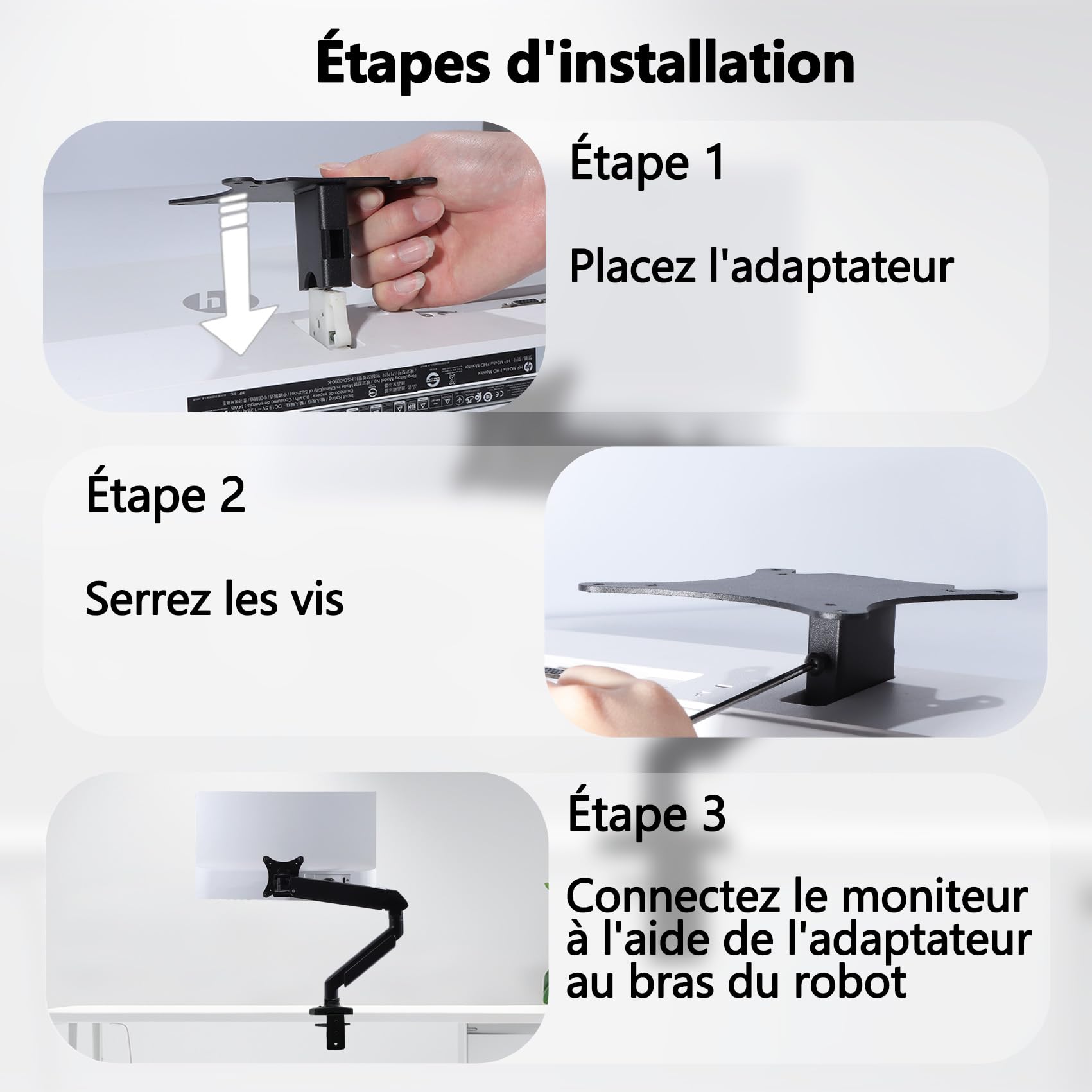 Adaptateur VESA M22f Compatible HP Série M Série 5 Moniteurs