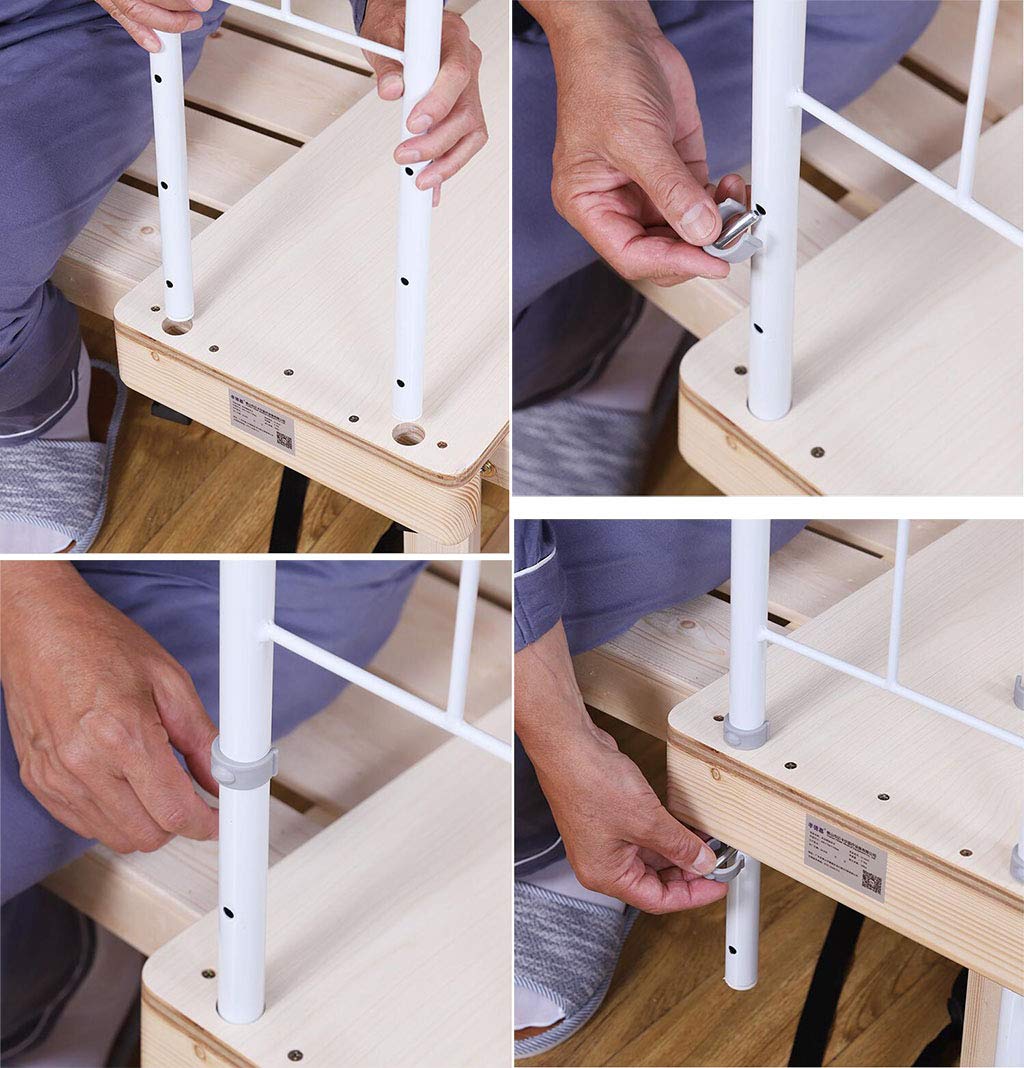 Sponda di sicurezza per letto matrimoniale, letto singolo, letto king size/Corrimano per disabili/Barra di supporto per letto/Corrimano laterale per letto/Barre di sostegno per disabili/Sponda per l