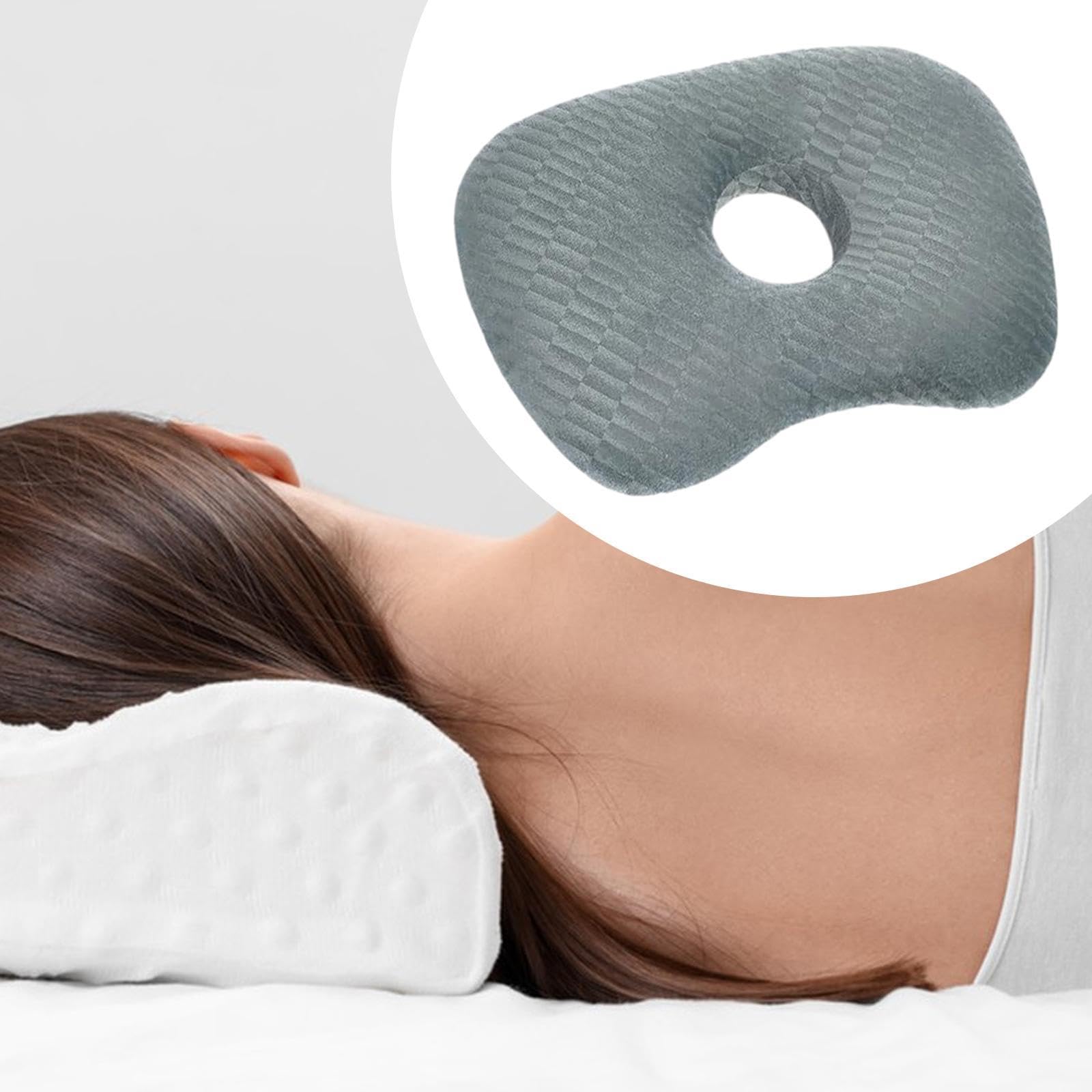 Cuscinetto per Piercing All'orecchio, Supporto Auricolare Ergonomico, Cuscinetto Laterale Curvo per L'uso Contro I Punti di Pressione in Soggi, Grigio