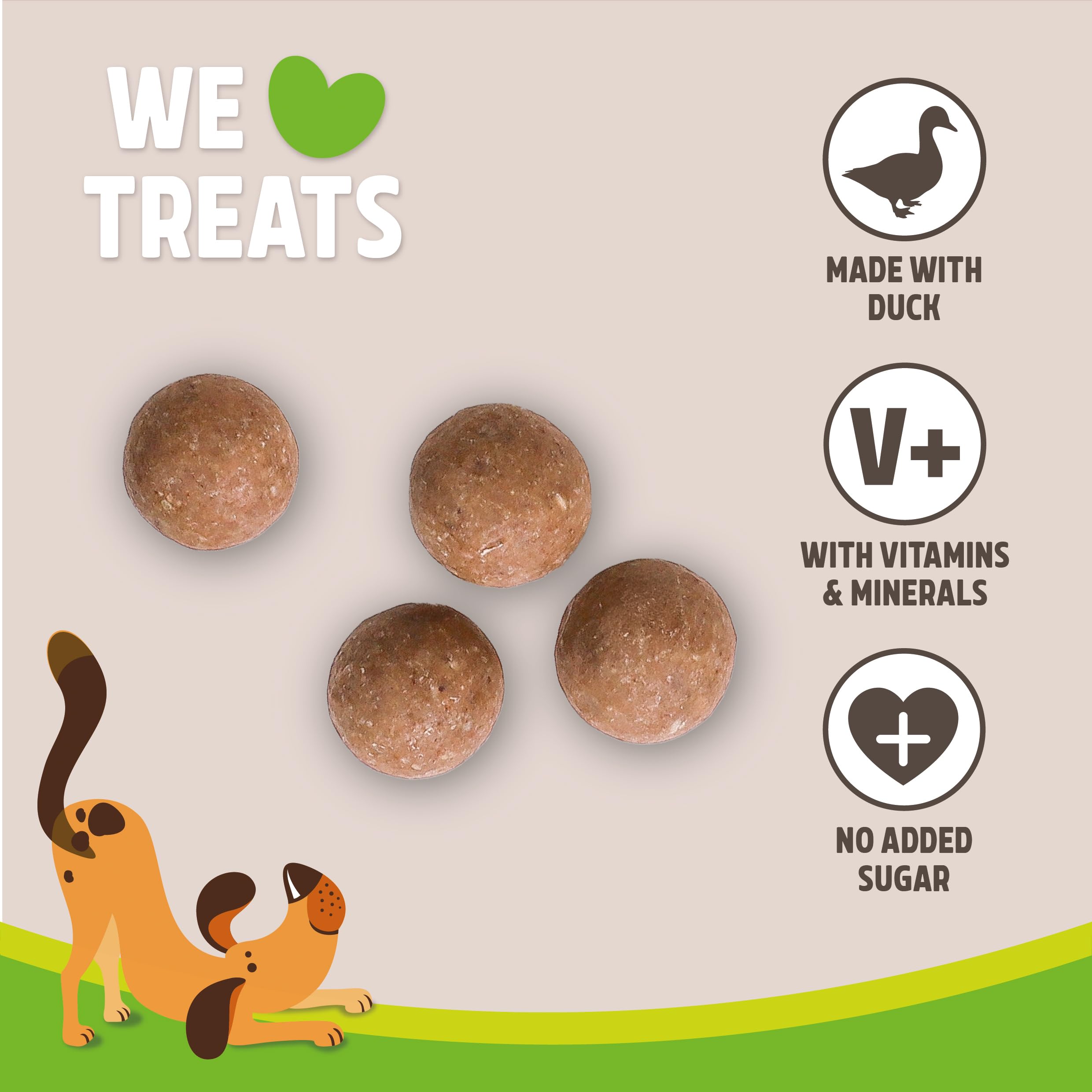 Rosewood Duck Crunchy Meatballs for Dogs, Gluten Free Dog Treats - Image 3