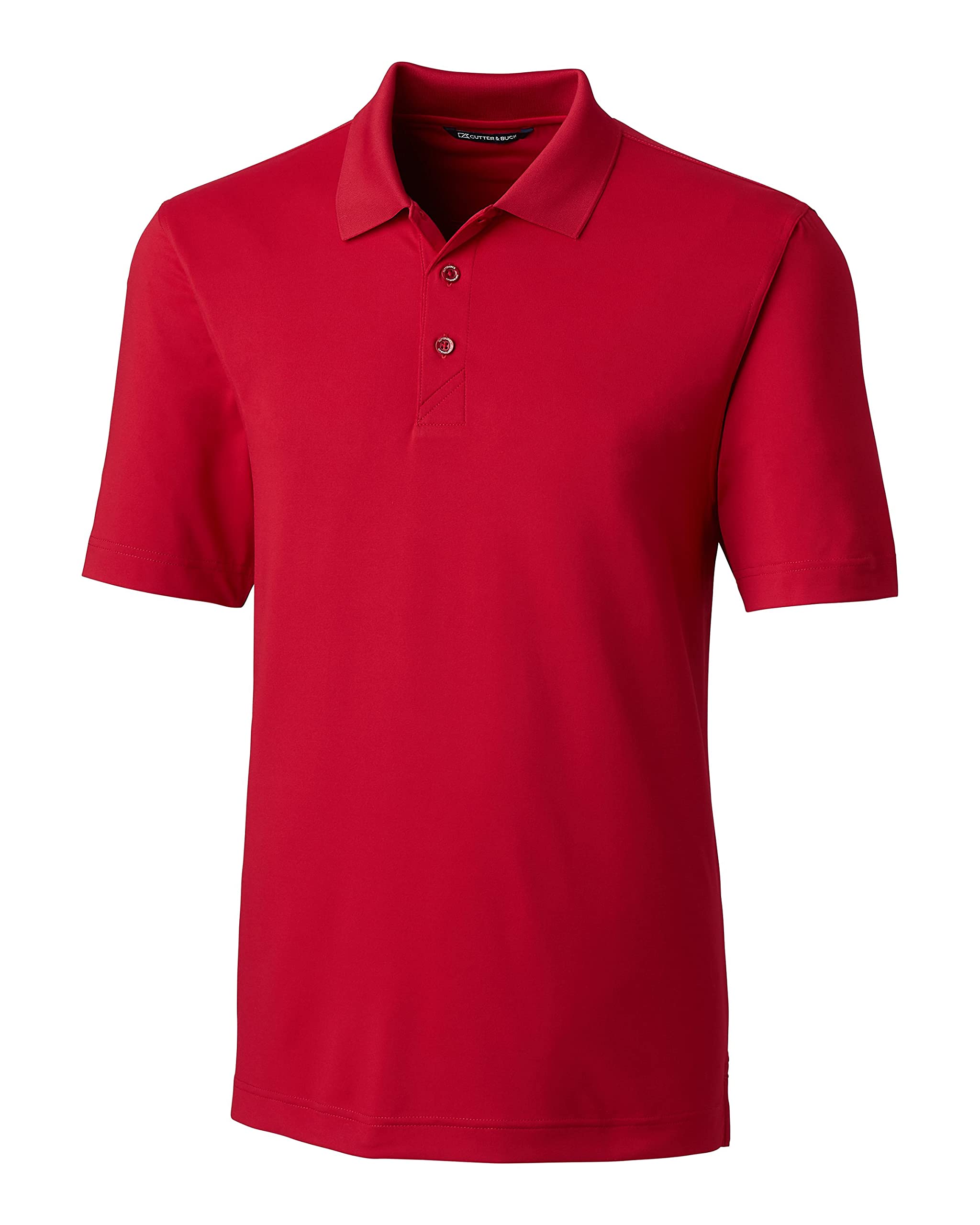 Cutter & Buck Men's Cardinal Red Moisture Wicking Upf 50+ Drytec Forge Jersey Polo Shirt Short Sleeves Polo Shirt - Red - Xl