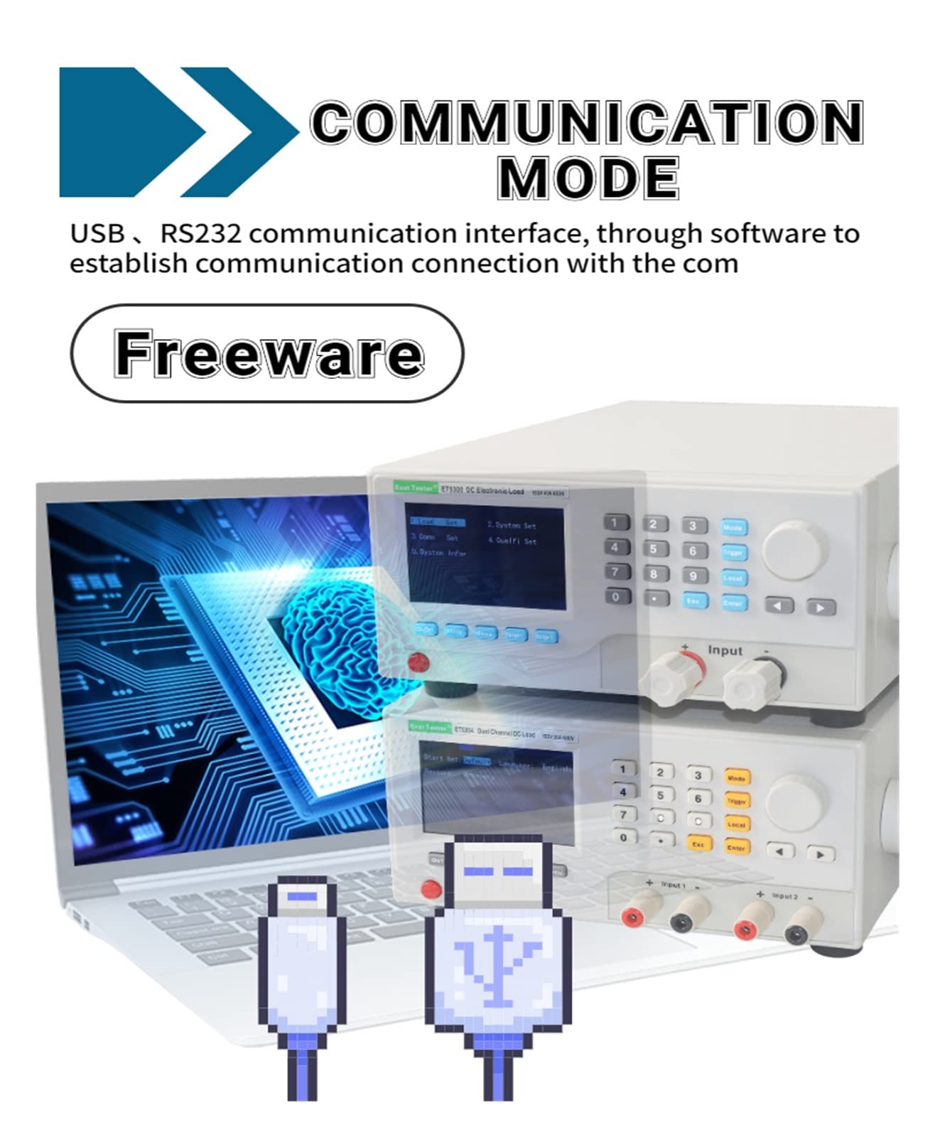 Medidor LCR, Probador de batería carga electrónica la serie ET53 Carga programable CC(ET5303)