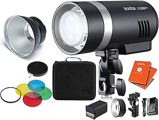 GODOX AD300 Pro Kit with AD-R14 Reflector, Honeycomb Grid, 4 Colour Filter Kit, Studio Portable Flash 300Ws TTL HSS 1/8000th Bi-Colour Modelling Lamp + 12 Month Extended Warranty Card (3 Yrs)