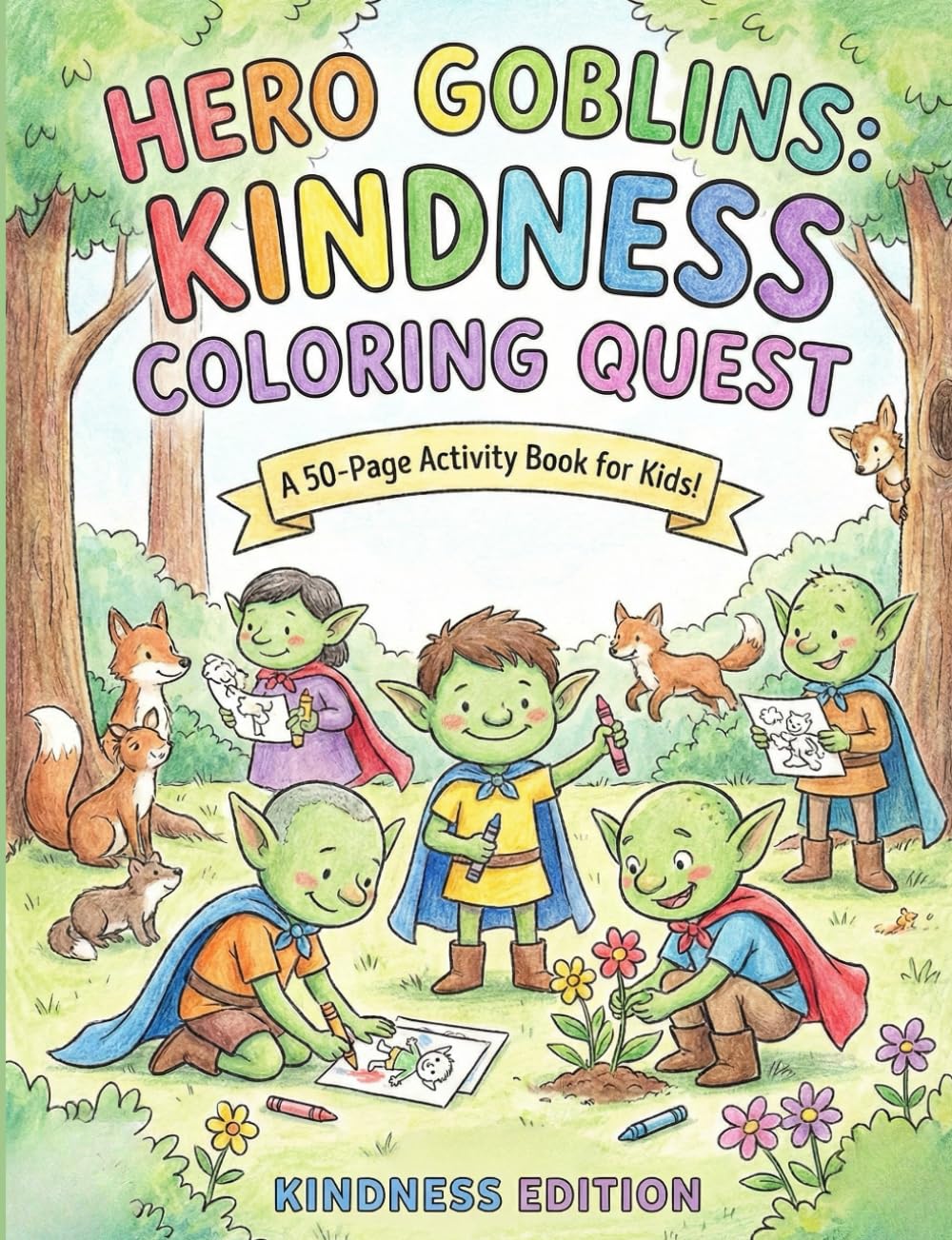 Grumpy Goblins Coloring Book for Kids: Fun Goblin Coloring Pages for Kids in 50 pages, Silly Monster Creatures to Spark Kids’ Creativity