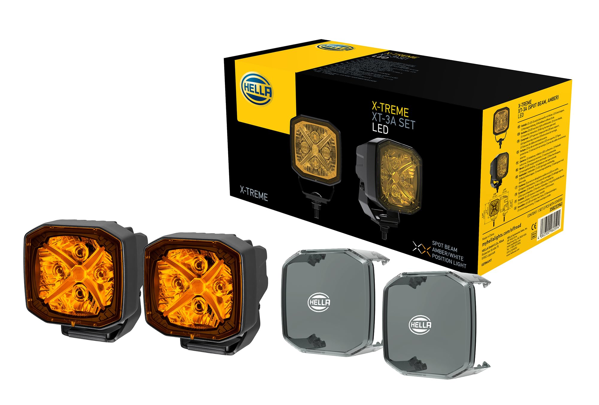 Amazon.com: Hella X-TREME 2Pcs 3 Inch Amber Spot Beam 5700LM Off
