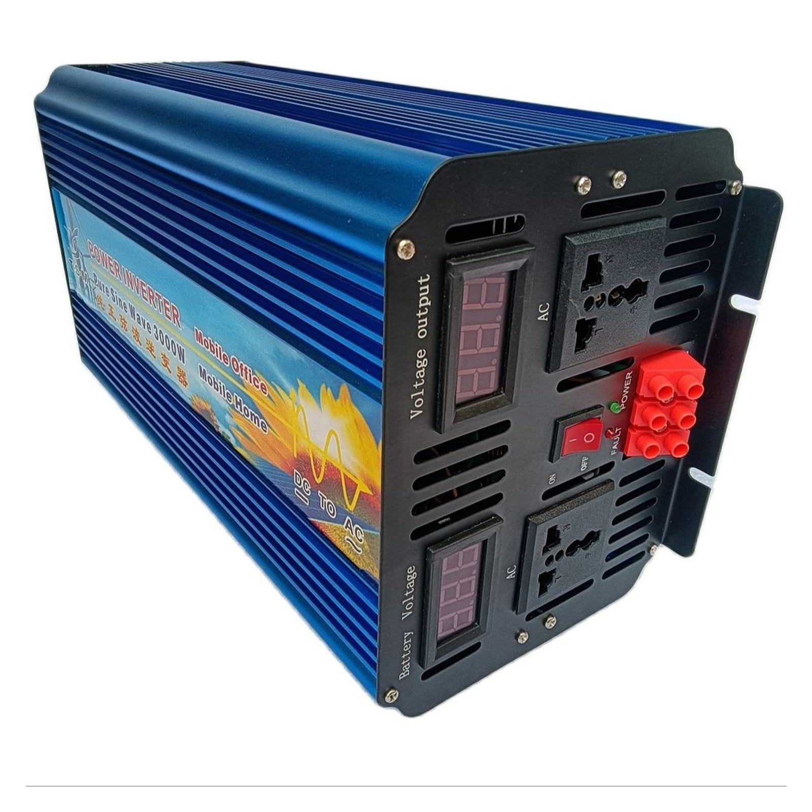 3000W DC 24V a AC 220V 60HZ Potencia 6000W Inversor de Onda sinusoidal Pura_220-240V (Color : 60HZ, Size : 24V-220-240V)