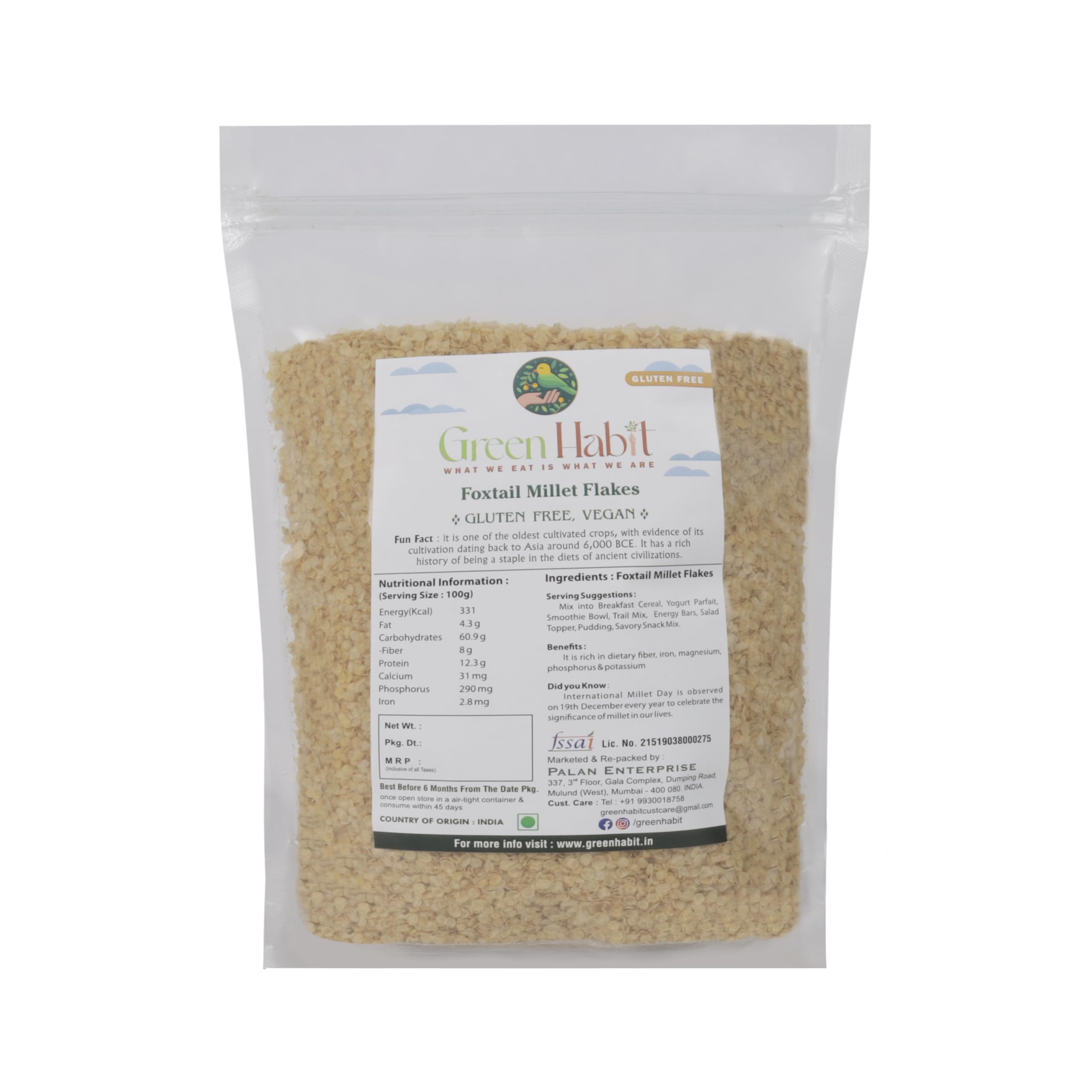 See full amazon price history chart for GreenHabit Foxtail Millet Flakes 500g - Nutritious and Gluten-Free Millets Cereals a.k.a Kangni Millet Poha- High Fiber Breakfast - (Foxtail Millet Flake, 500 gm) GreenHabit Foxtail Millet Flakes 500g - Nutritious and Gluten-Free Millets Cereals a.k.a Kangni Millet Poha- High Fiber Breakfast - (Foxtail Millet Flake, 500 gm) (B0CTKSTCJN) Amazon Price History, Amazon Price Tracker