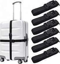 Luggage Strap, Hiziwimi 6Pcs Personalised Luggage Straps for Suitcases, Suitcases Strap Suitcase Belts, Luggage Nylon Straps with Quick Release Buckle Strap Utility for Travel Packing Outdoorsports