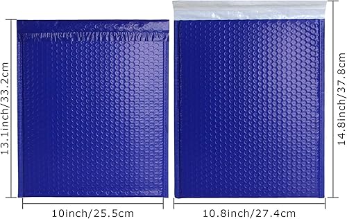 Miniatura 2 de Sobres de burbujas de polietileno de 10 x 13 pulgadas, sobres acolchados de burbujas, impermeables, autosellados, con fuerte autoadherencia, paquete
