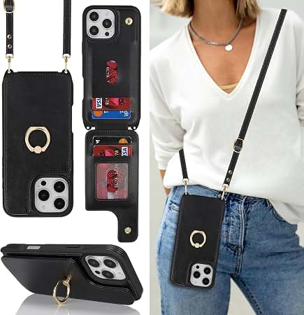 Amazon.com: LAMEEKU Compatible with iPhone 16 Pro Max Wallet Case