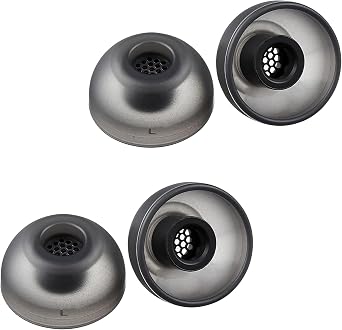 AZLA SednaEarfit MAX TWS 6 Earbud Tips for Wireless Headphones, Dark Gray L