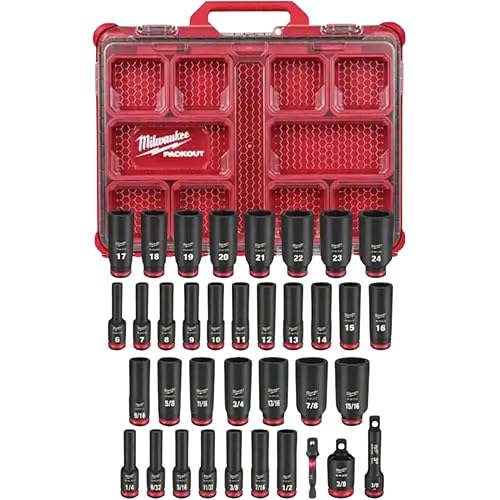 Milwaukee Electric - Shockwave Impact Duty. Socket 3/8. DR 36PC PACKOUT