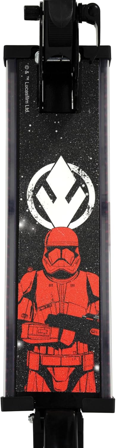 Star Wars Dark Side Light Up Folding Inline Scooter for Girls and Boys - 2 Wheel Scooter - Boys Scooter and Girls Scooter - Adjustable Light Up Scooter - Two Wheel Scooter Deck and Wheels Light Up