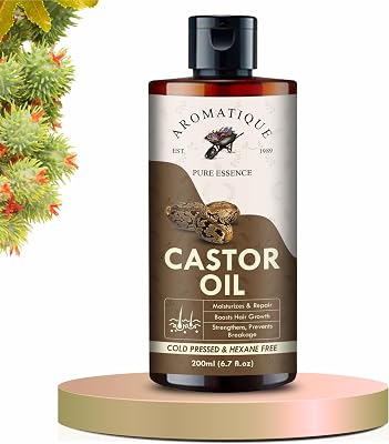 Cold Pressed Castor Oil - Castor Oil for Hair Growth - Helps Reduce Hair Breakage - Moisturizes Skin & Reduces Wrinkles (200 ml)