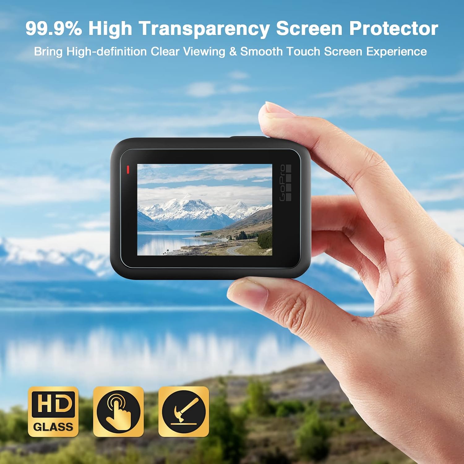 REDTRON Screen Protector for GoPro Hero 7 Black/Hero HD(2018)/ 6/5(8 PCS) - Image 5