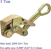 Vista 2 de Agarre de Cable de Alambre, Herramienta de Tirón de Cable de Acero para Cuerda de Alambre, Capacidad de tracción de 1000 kg (1 Tonelada)