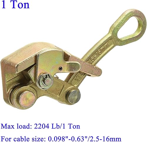 Miniatura 2 de Herramienta de extracción de cable de acero para cuerda de alambre, tirando de 2204 libras (1 tonelada)