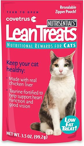 Covetrus Nutrisential Lean Treats para gatos, sabor a pollo bajo en grasa, pequeño, mediano, grande, 1 paquete, 3.5 onzas