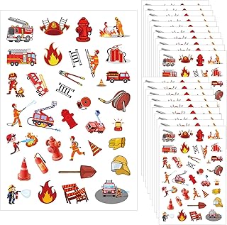 800 Fire Truck Stickers,for Promote Fire Safety Firemen Birthday Gender Reveal Baby Shower Party Favors Supplies Decorations Favors Goodie Bag Stuffers Prize Labels