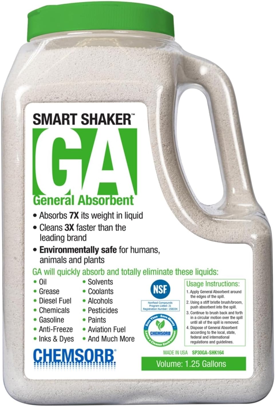 GA - General Absorbent, 1.25 Gallon Shaker