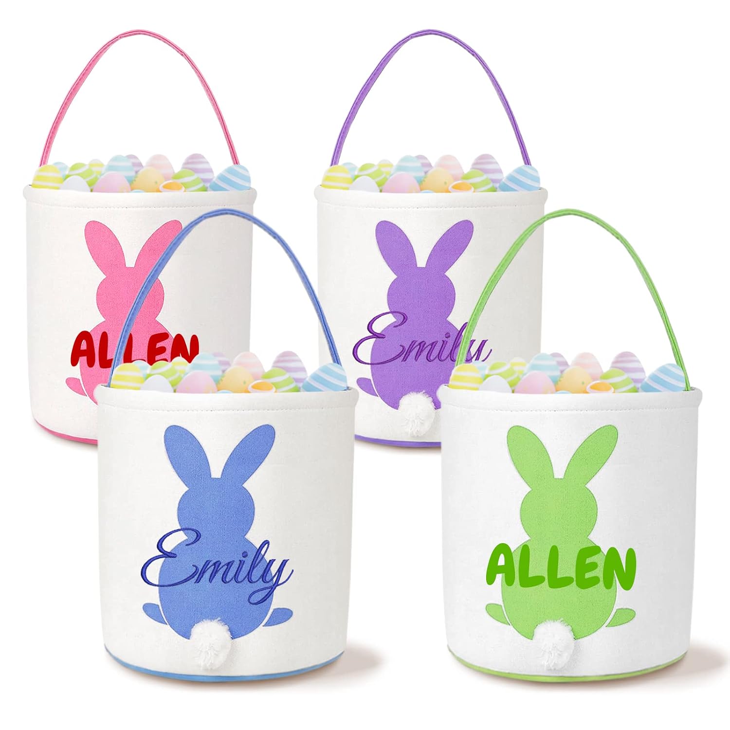 Cajas Impresas Personalizada Bunny Para Huevo De Pascua (x2