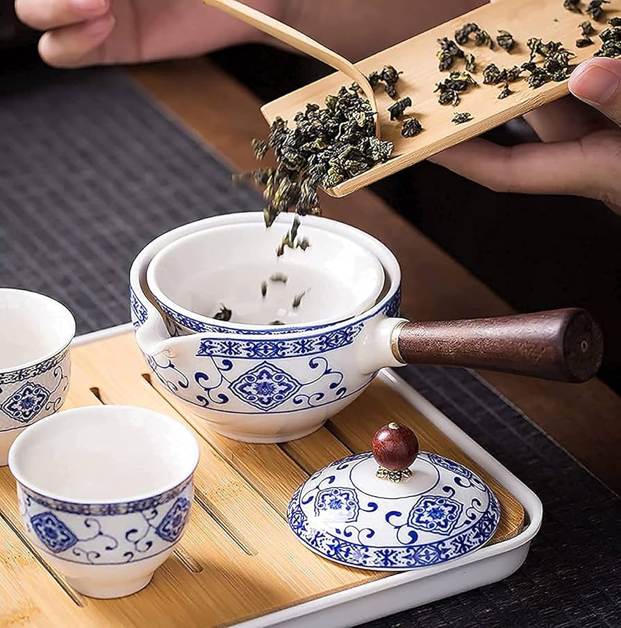 Kopjes Chinese Reizen Theepot Set Outdoor Keramische Thee Set Kungfu Waterkokers Bone China Thee Pot Drop Shipping Perfect Gift