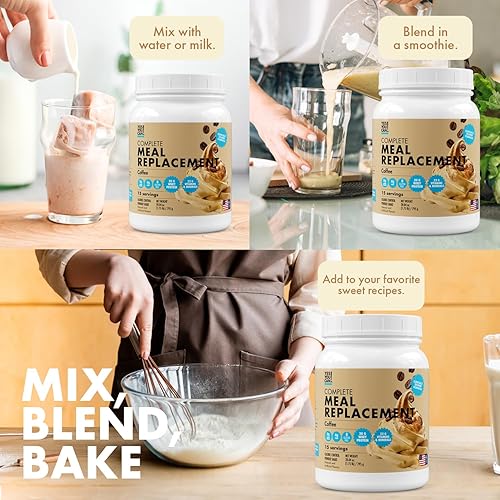 Miniatura 3 de Yes You Can Batido completo de reemplazo de comidas 15 porciones café proteína de reemplazo de comidas en polvo con vitaminas y minerales batidos