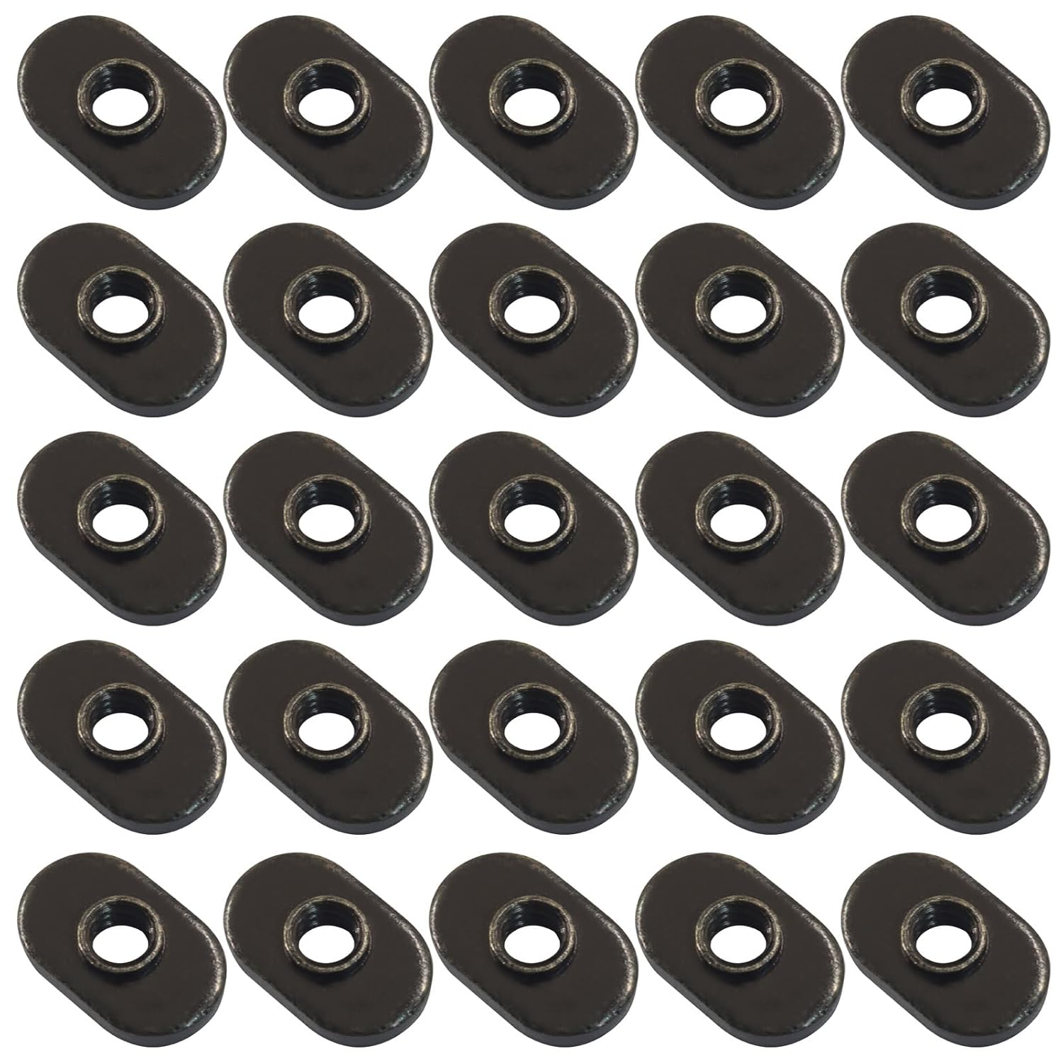 25Pcs 1/4"-20 Centered Hole Sliding T-Nuts