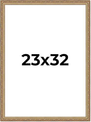 Vista 29 de Poster Palooza Marco de fotos de madera tradicional dorado antiguo de 6 x 18 pulgadas con plexiglás acrílico UV, respaldo de tablero de espuma