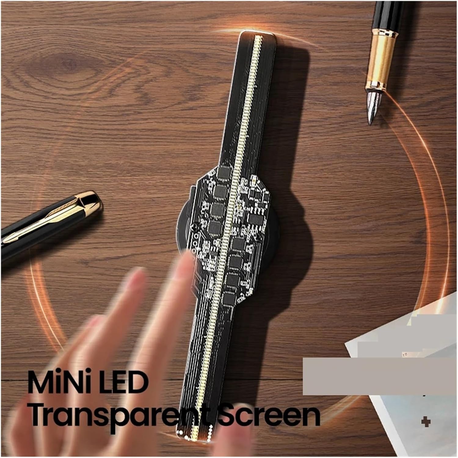 ホログラム3Dミニプロジェクター,広告ロゴ,LEDサイン,ホログラフィックランプ,家の装飾 - AliExpress 39 14cm透明LEDディスプレイミニ3Dホログラムファンプロジェクターハロウィンクリスマスホログラフィックディスプレイ 低遅延