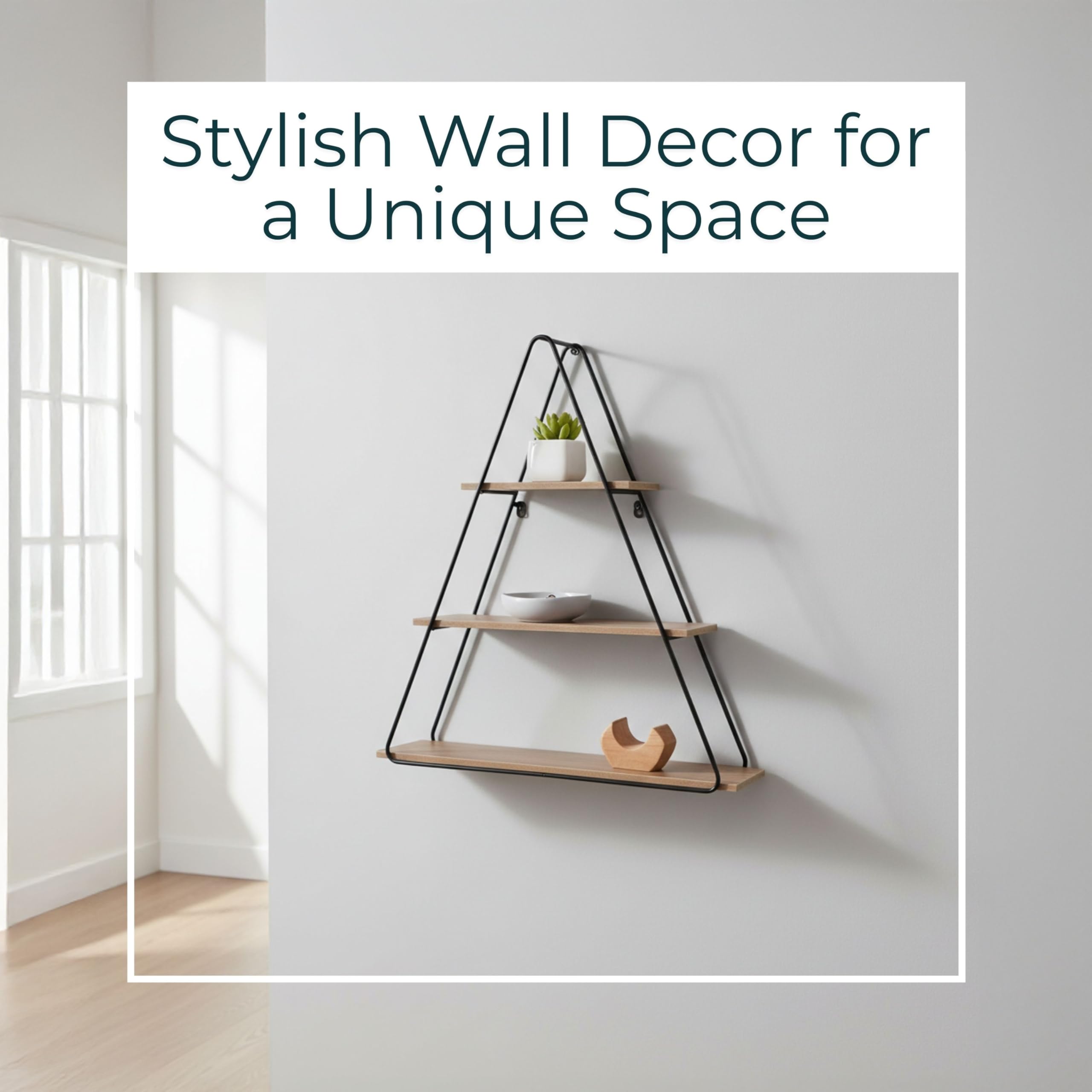 Amazon.com: Sagebrook Home Triangle Wall Shelf - Modern Industrial