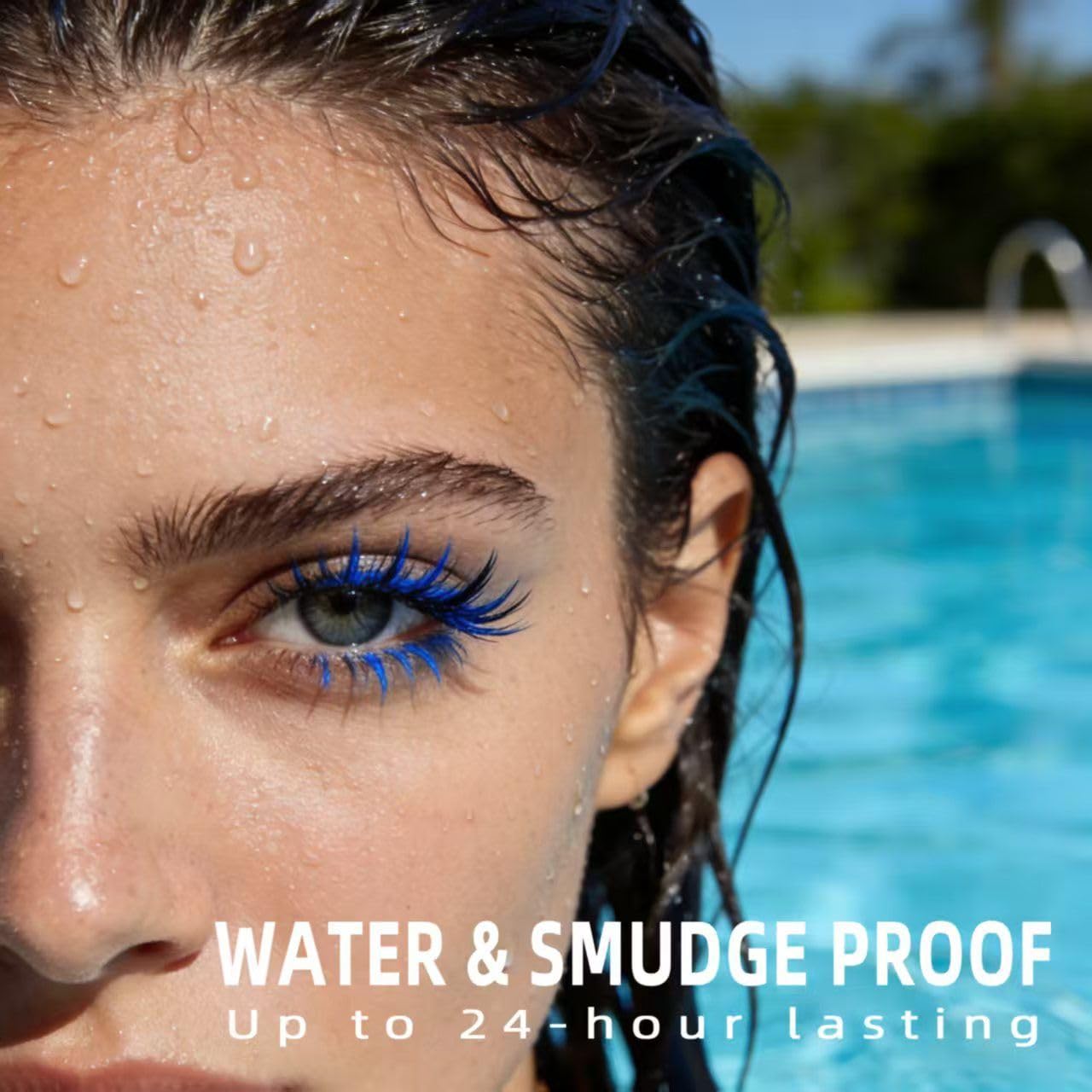 Lengthening Tubing Mascara Long-Lasting, Smudge-Proof Waterproof Eyelashes All Day Wear, Volumizing & Curling Formula Colored Mascara, Clump-Free Slim Brush for Sensitive Eyes - Image 4