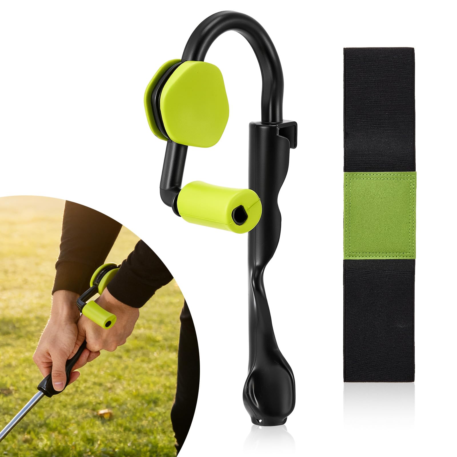 Mekturm Golf Swing Training Aid, Golf Grip Trainer with Arm Band, Helps Train Proper Swing Mechanics, Wrist Trainer Kit for All Golfers