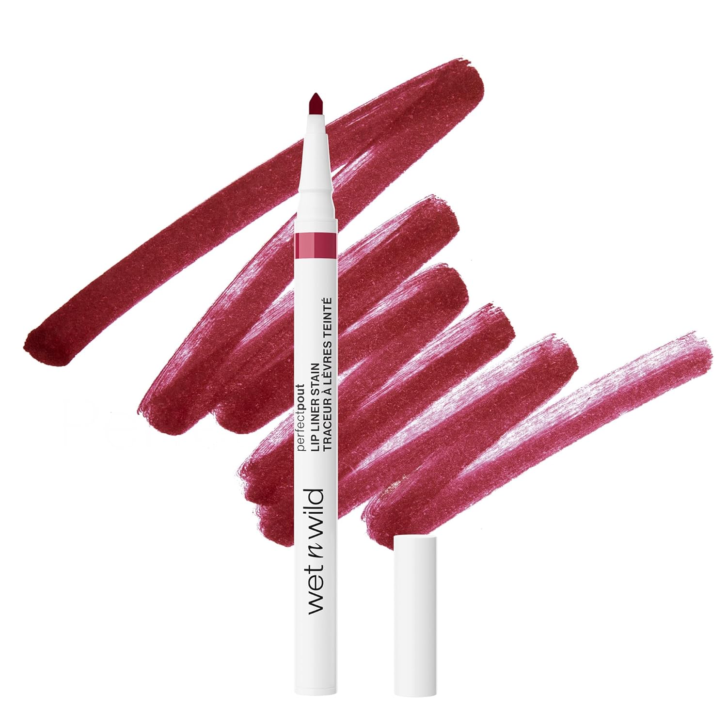 wet n wild Perfect Pout Lip Liner Stain, Long-Lasting Transfer-Proof Formula with Blade-Like Applicator for Precision & Full Lip Coverage, Vegan & Cruelty-Free – Spilled Wine
