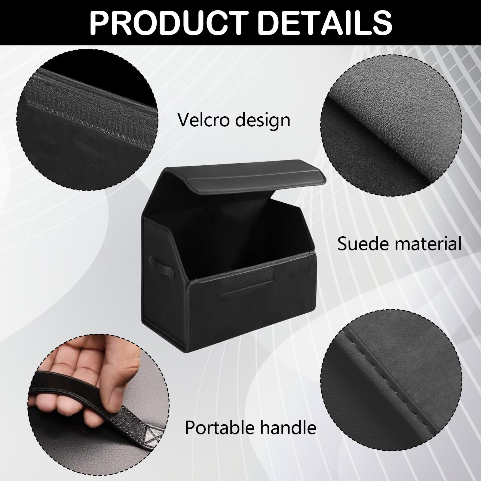 Organizer Per Bagagliaio, Organizer Per Auto Impermeabile Scatola Portaoggetti Pieghevole Per Accessori Auto con Scomparti Per Organizzare Auto Viaggi All'aperto Campeggio