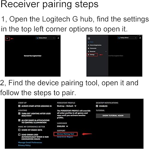 Miniatura 4 de BestParts Adaptador de receptor de ratón USB Dongle Reemplazo para Logitech G304 G305 ratón inalámbrico para juegos
