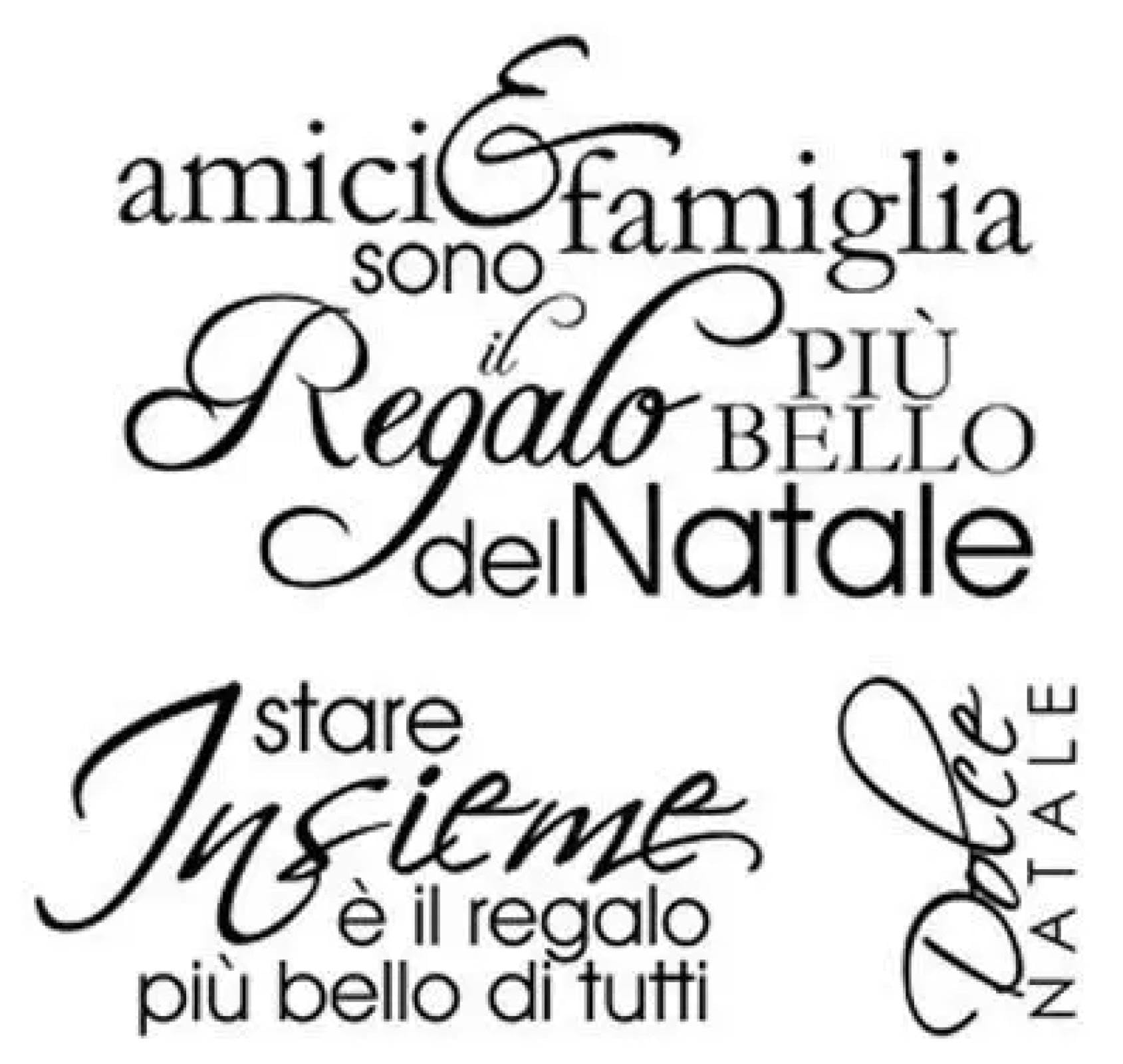 Sceau en silicone mots italiens pour empreinte nette sur album photo