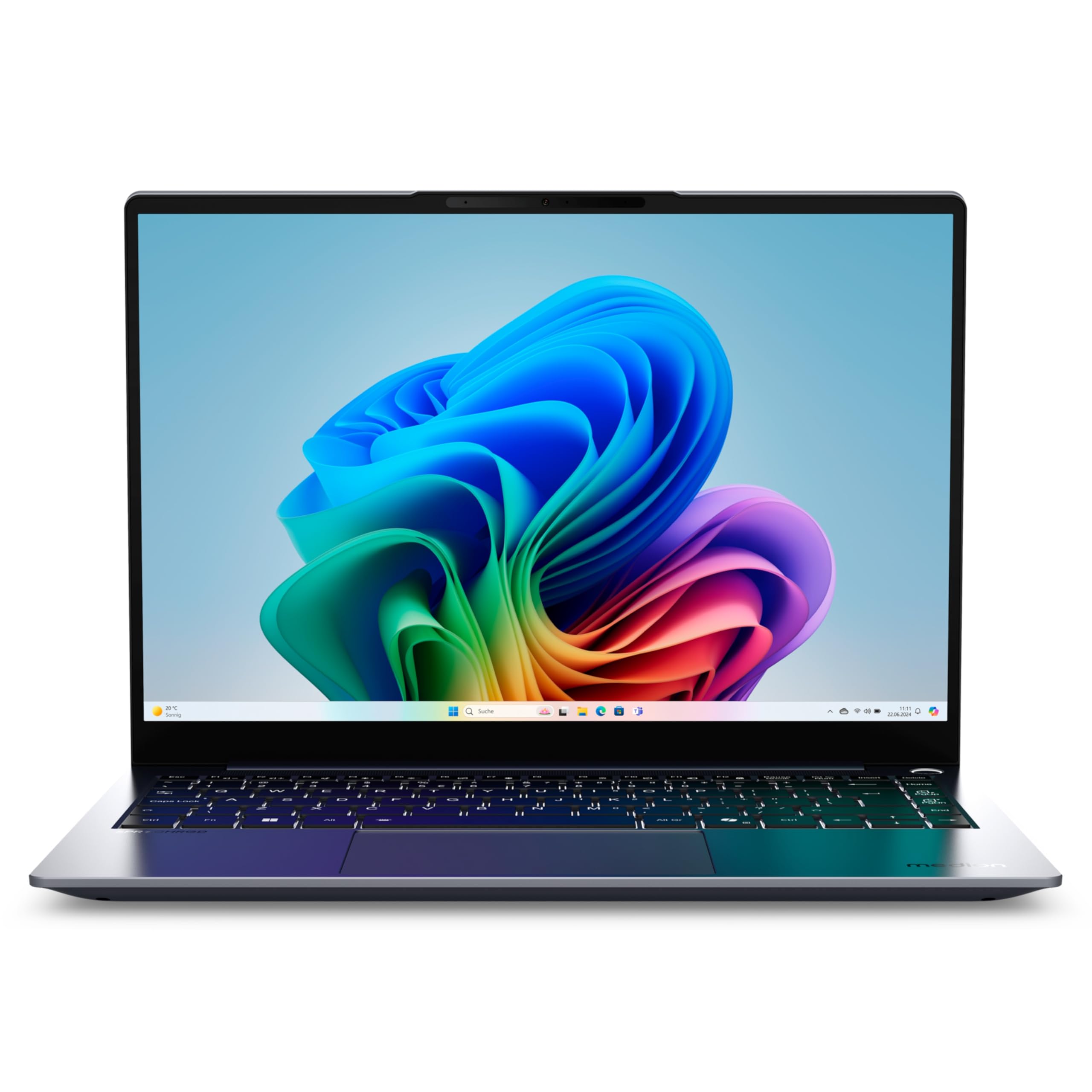 MEDION SPRCHRGD 14 S1 Elite 35,56 cm (14" Zoll 120Hz 2.8K WQXGA+) Laptop (Copilot+ PC, Qualcomm Snapdragon X Elite, 16GB DDR5 RAM, 512GB SSD, Win 11 Home)