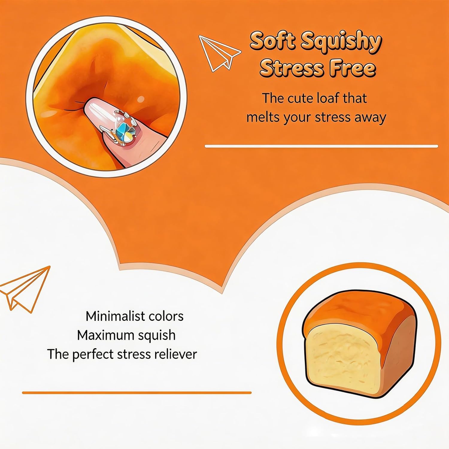 Slow Rising Butter Squishy Bread Fidget Toys Food Shaped Squeeze Balls for Stress Relief Crunchy Sticky Swuishy Big Bun Cute Hard Satisfying for Kids Teen Girls Sunny Days