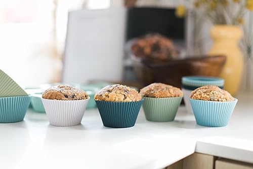 Miniatura 3 de The Silicone Kitchen - Tazas de silicona reutilizables para hornear  no tóxicas  Sin BPA  Apto para lavavajillas