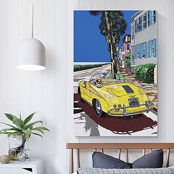 小*ん様 鈴木英人サイン入り 「スピードスターと過ごす正午」 シルクスクリーンア Amazon.co.jp: 鈴木英人「スピードスターと過ごす 正午」ポスター