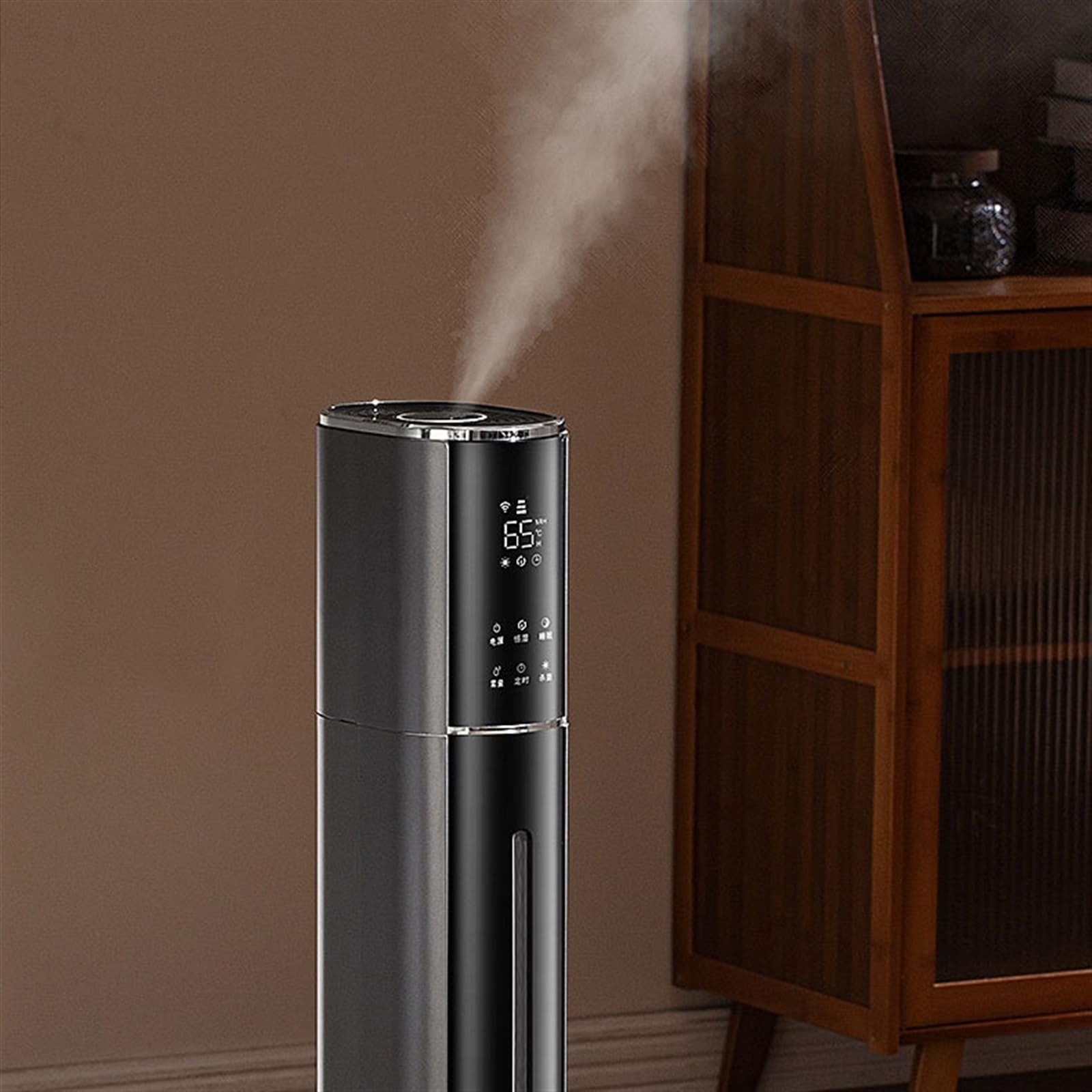 Humidificador de Aire Difusor de Aceite 9L Humidificador de Gran Capacidad Hogar Silencioso Dormitorio Humidificador de Piso Aire Acondicionado Habitación，Gris