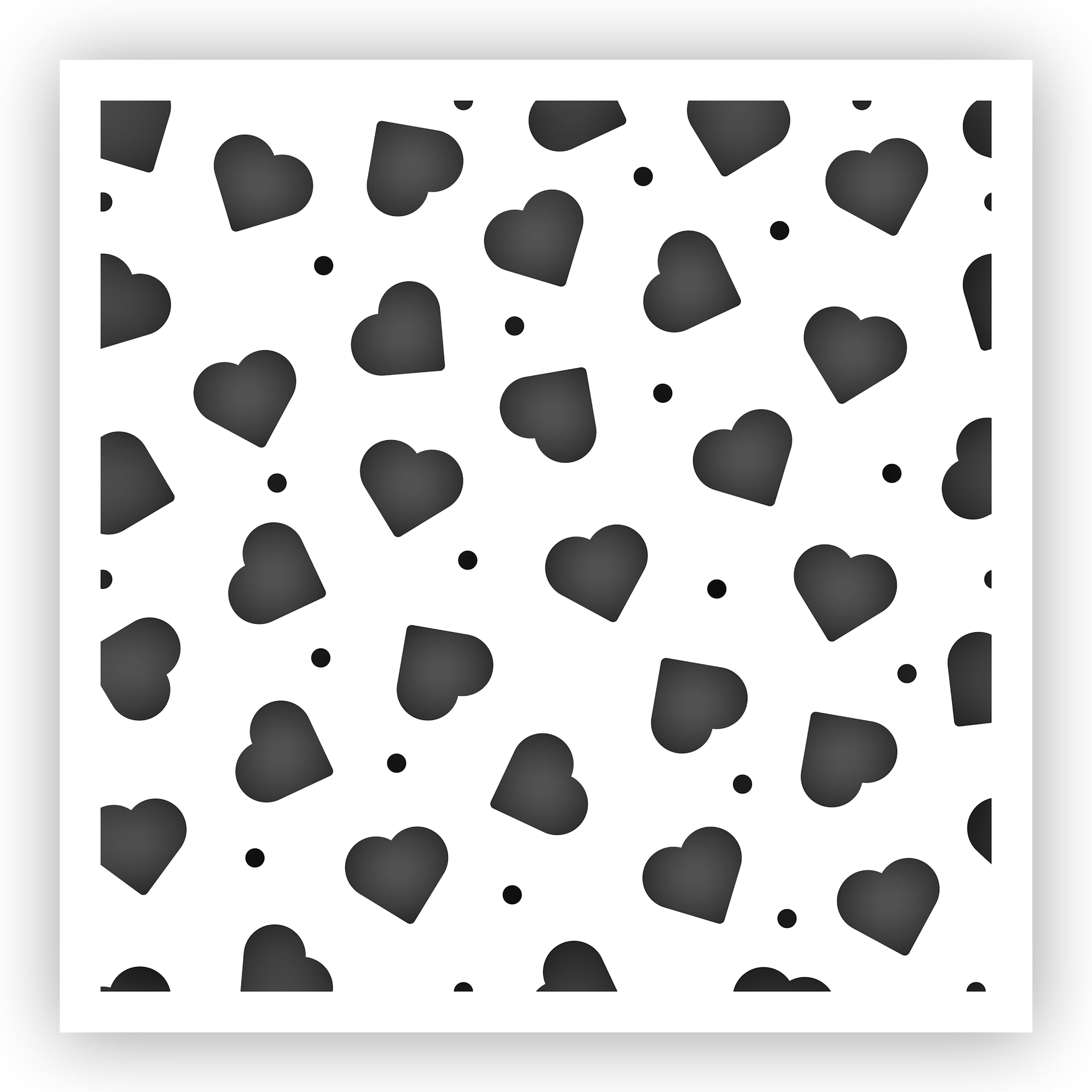 Heart Background #2 Stencil - Choose a Size - Laser-Cut Reusable Plastic