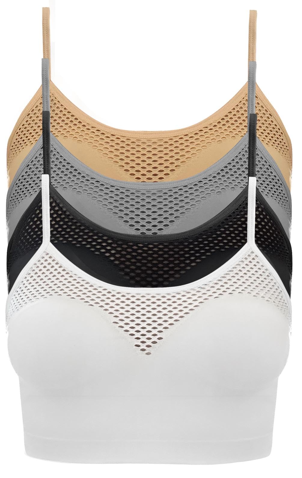 4 Pack Women's smooth Wireless Cooling Front Unpadded Comfort Bra
