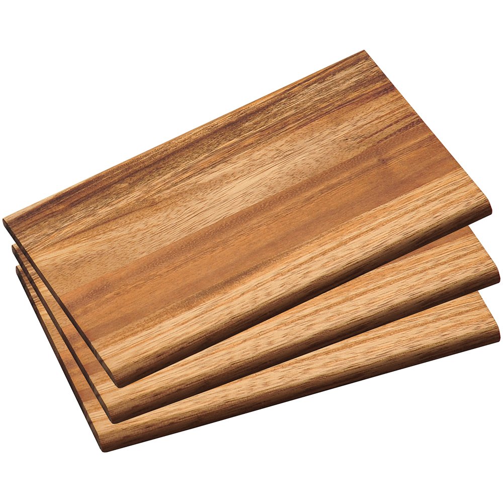 KESPER - 3er Set Frühstücksbrettchen | aus nachhaltigen Akazienholz | Brotzeitbrett | pflegeleicht | robust | 23 x 15 cm