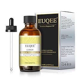 EUQEE Lemon Fragrance Oi Premium Essential Oil with Glass Dropper for Diffuser, DIY Bath Bombs, Candle Making - 2.02 Fl oz/ 60ML