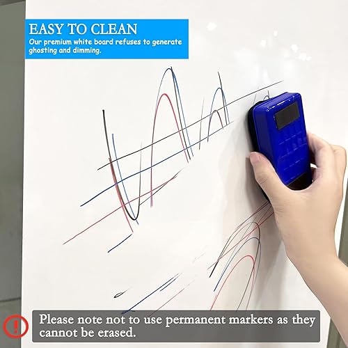 Miniatura 4 de OIZUMI Magnetic Whiteboard Paper, 36" x 48" Self Adhesive White Board for Wall,White Board Dry Erase Sticker for Home Office School,Great for