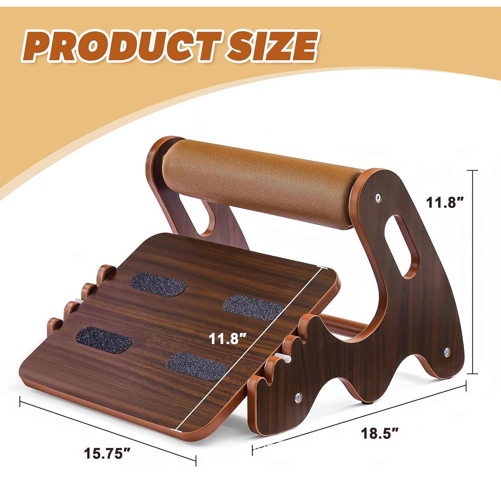 Poggiapiedi Legno Regolabile Sotto Scrivania, Sgabello Inclinato 3 Livelli | Supporto Piedi Scrivania,Piattaforma Inclinabile Piedi,Supporto Piedi Lavoro Casa,Ripiano Ergonomico Piedi